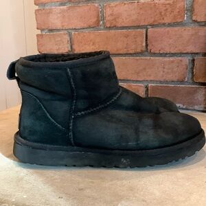 UGG Black Short Suede Winter Boots